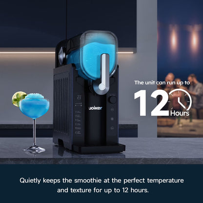 88 Oz. Black Slushy Machine Frozen Drink Maker with Touch Screen, 6 Preset Programs, Self-Cleaning, No Ice Required