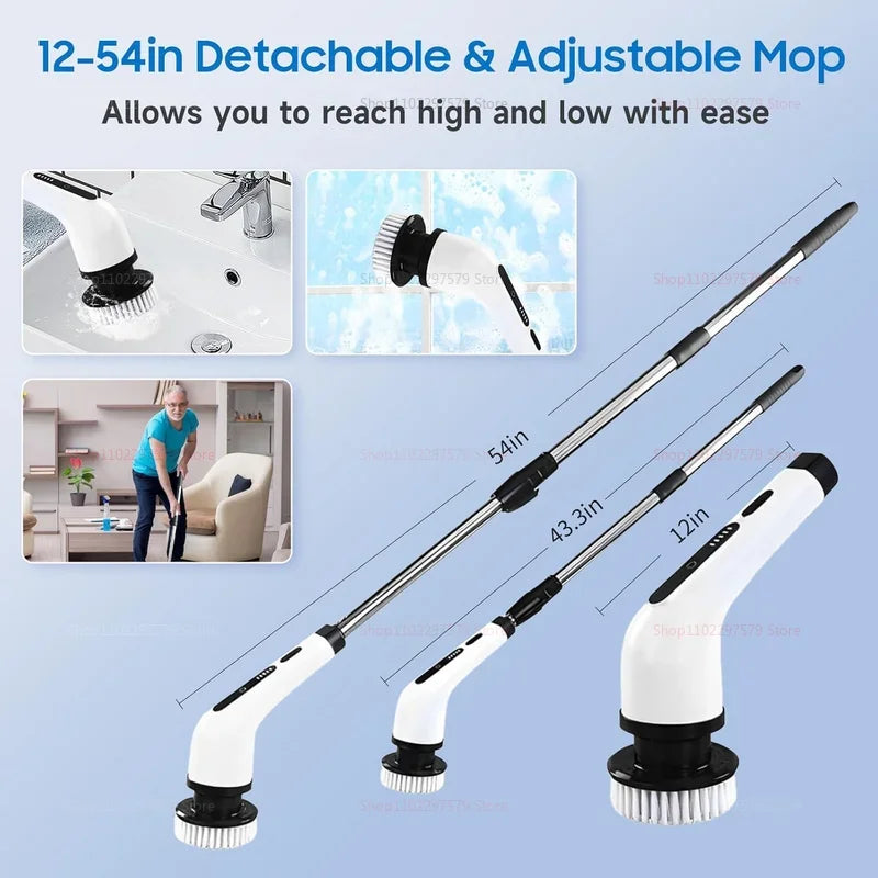 9 in 1 Cordless Electric Spin Scrubber Rechargeable