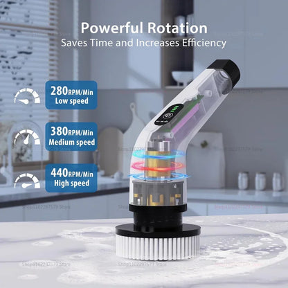 9 in 1 Cordless Electric Spin Scrubber Rechargeable