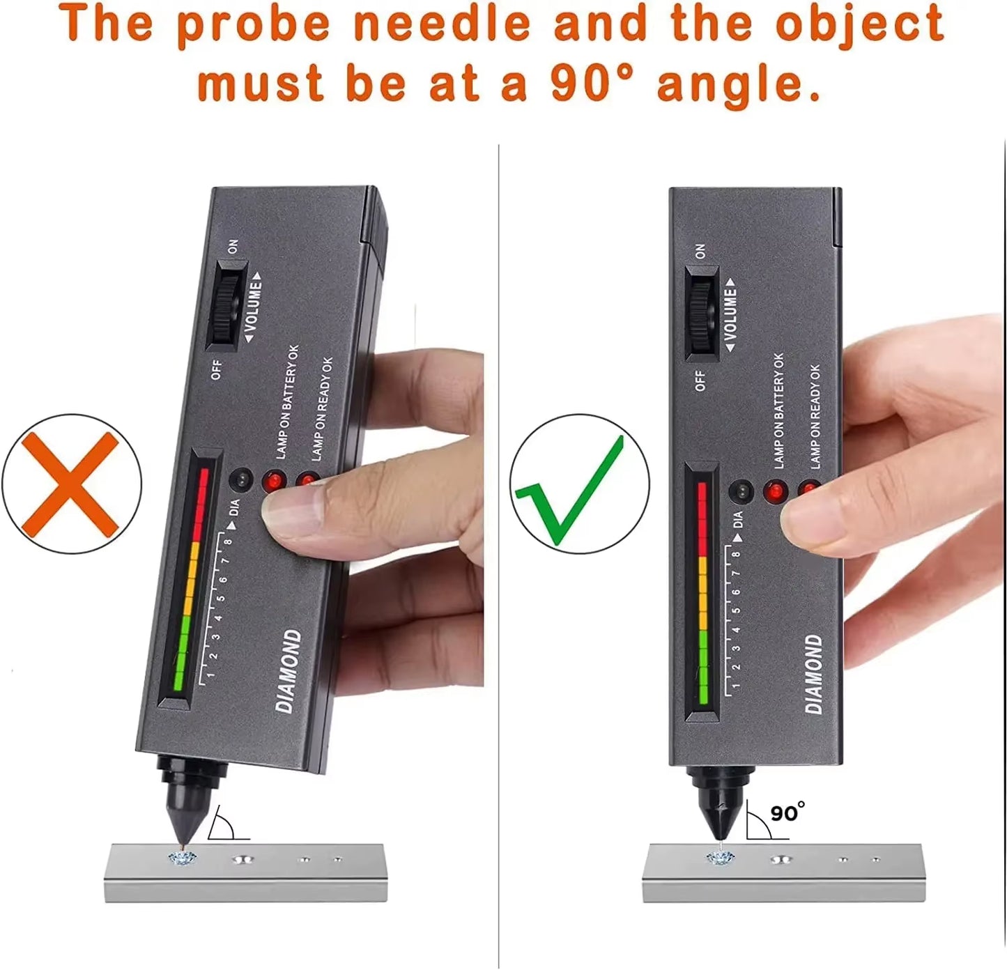 HOMEFISH Diamond Tester High Accuracy Diamond Tester Pen Jewelry Diamond Tester Professional Diamond Selector Diamond Tester Kit