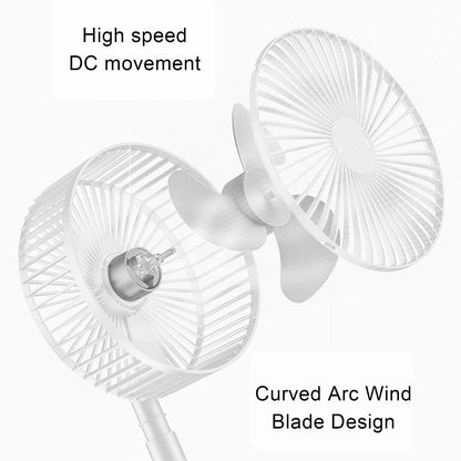 Vikakiooze Cooling Stretchable Fan, Fan Portable, 3 Speeds Desktop Table Fan, Plug in Power Fan, Rotation Strong Wind, Quiet Personal Small Fan for Home Desktop Office, White