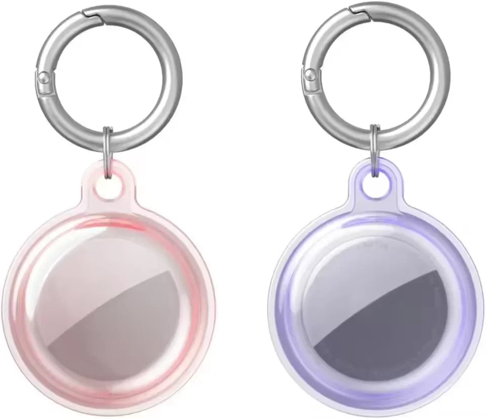 4/2/1 Pack Airtag Keychain Waterproof Air Tag Holder Case Compatible with Apple AirTag Case for Dog Cat Collar Tracker Key Ring
