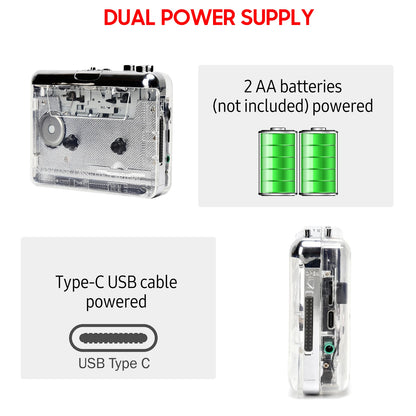 USB Music Player USB MP3 Converter Walkman MP3 for Laptop PC Travel for Vista Battery Cassette Tape to CD Headphone Travel